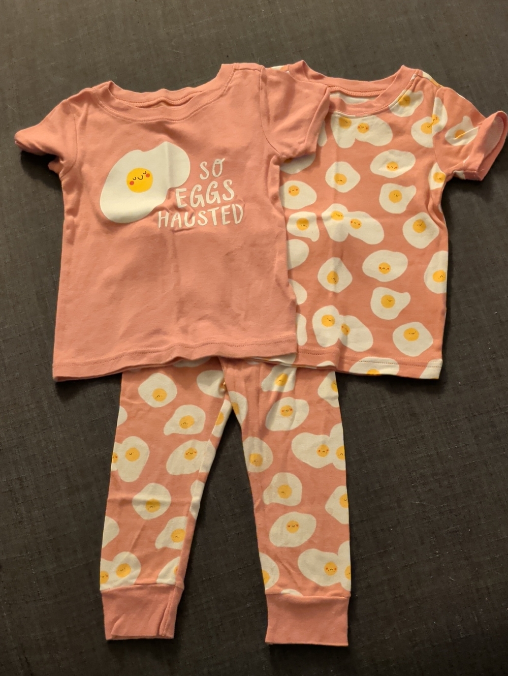 Old Navy Pink Egg-Print Kids Pajama Set